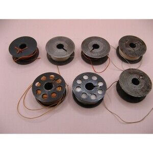 Lot Of 7 Vintage Sewing Machine Bobbins SEE DESCRIPTION